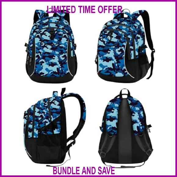 Lightweight Laptop Backpack for School Travel Work with Padded Compartment
